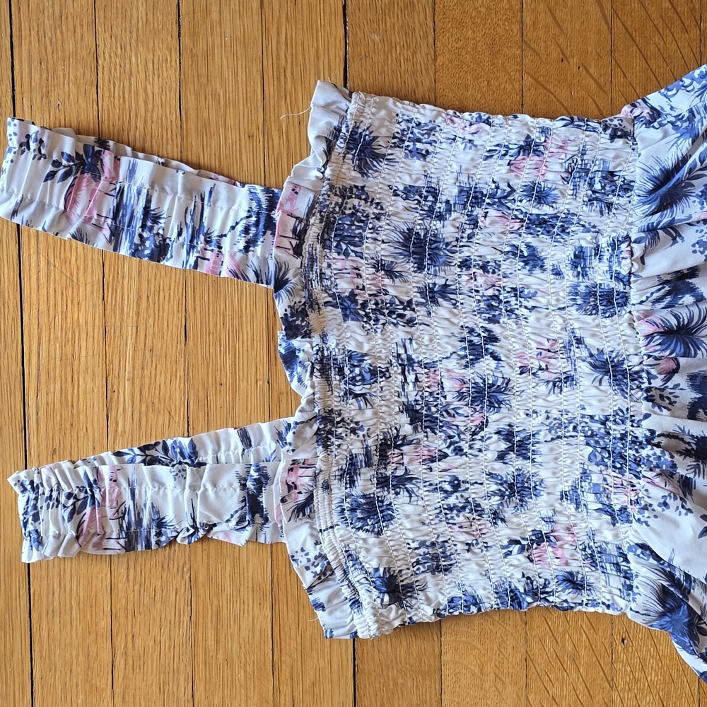 Abercrombie & Fitch, Smocked Midi Dress, Island Motif, EUC, Women's SP - Picture 4 of 12